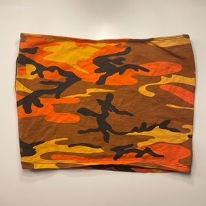 orange camo tube top!!
